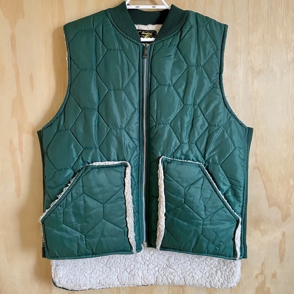 Stratford Other - Vintage Stratford | Hexagon Stitch Puffer Vest w/ Shearling Lining
